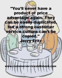 Customer Service Culture Quote - Jerry Fritz