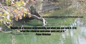 Inspirational Customer Service Quote - Peter Drucker