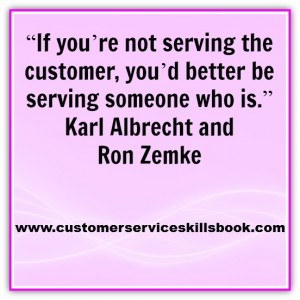 Customer Service Inspirational Quote - Karl Albrecht & Ron Zemke